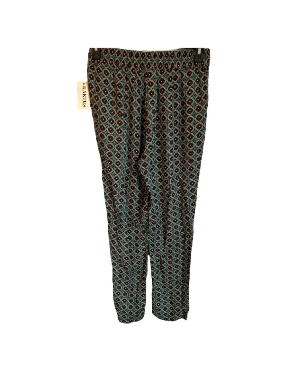 Kaktus Pants Size Large Green Multi High Waisted Women Pants. NWT - Picture 11 of 12